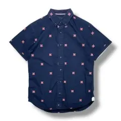 Tommy Hilfiger トミーヒルフィガー 半袖 シャツ 総柄 ネイビー