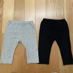 ユニクロ 7部丈パンツ 2枚組 100