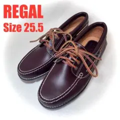 ☆未使用級☆ REGAL リーガル モカシン デッキシューズ 3eye 25.5