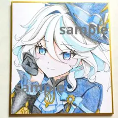 原神 フリーナ 手描きイラスト ファンアート - メルカリ