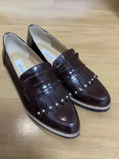 【MODE ET JACOMO】 carino フリンジ スタッズ ローファー
