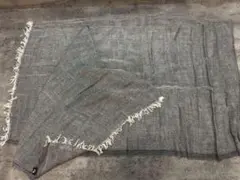 day to day 大判 蚊帳織りストール ブラック グレー ar02169