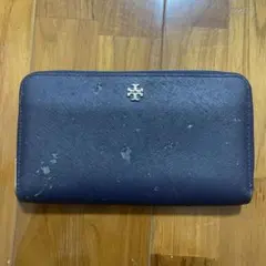 Tory Burch 長財布 ネイビー 使用感あり