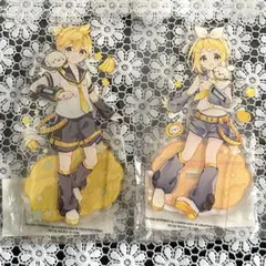 【鏡音リンレン】初音ミク&しろたん コラボ アクリルスタンド 2点セット