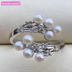 本真珠　淡水無核パールリング　小粒3〜3.3mmホワイト系L1160