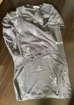 ジェラートピケ☆スヌーピーピーナッツパーカー&ワンピースセットグレールームウェア