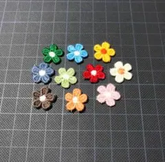 P347 ハンドメイド　ワッペン　アップリケ　花　保育　子供　ワンポイント