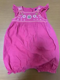 babyGap 刺繍入りピンクロンパース 12-18ヶ月