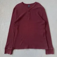 OLD GAP サーマルカットソー ボタン ギャップ ボルドー XL