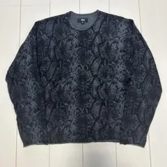 Stussy パイソン柄 クルーネックウールニット Mのサムネイル
