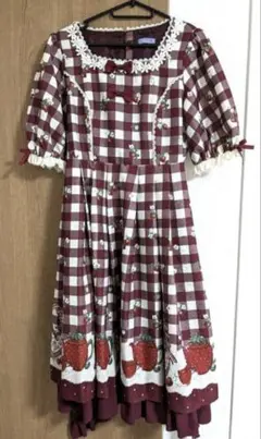 激レア イノセントワールド イチゴ柄 シャーリングワンピース - メルカリ
