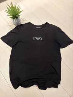 EMPORIO ARMANI Tシャツ 黒 ロゴ S