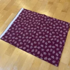 小花柄 コットン生地 ワインレッド　1、5メートル