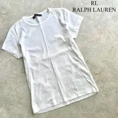RL RALPH LAUREN 日本製 コットン 半袖 Tシャツ カットソー 白