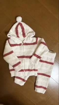 【ジェラートピケ】フード付きベビーパジャマ XXS