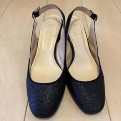 Pitti FEMININE ラメ バックストラップ パンプス 黒 23cmのサムネイル