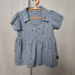 花柄グレーシャツ 95サイズ