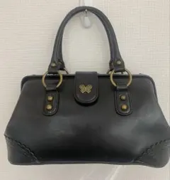 【YZ】ANNASUIアナスイ ダレスバッグ ドクターズバッグ ブラック レザー