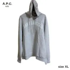 アメリカ製　A.P.C. U.S. スウェットパーカー　レア　size XLのサムネイル