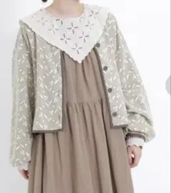 Samansa Mos2 花柄ジャガードジャケット