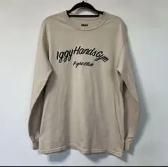 ロングTシャツ ベージュ オリジナルシャツ シンプルデザイン メンズ　M