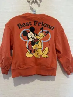 ミッキー＆プルート トレーナー オレンジ