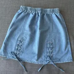 E hyphen world gallery PEACE デニムミニスカート