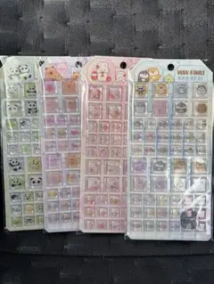 タイルシール　4枚セット　キャラクターシール　ポップシール