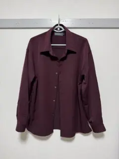 バルーン袖ルーズレギュラーカラーシャツ