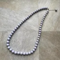 パープルグレービーズネックレス