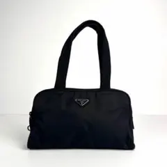 PRADA プラダ ミニボストンバッグ 三角ロゴ テスートナイロン ブラック
