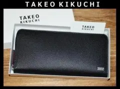 新品 TAKEO KIKUCHI ラウンドファスナー 牛革 長財布　Ⓗのサムネイル