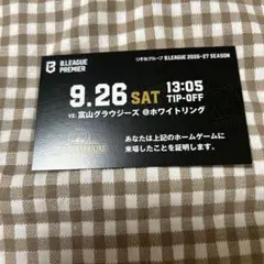 信州ブレイブウォリアーズ 来場証明カード