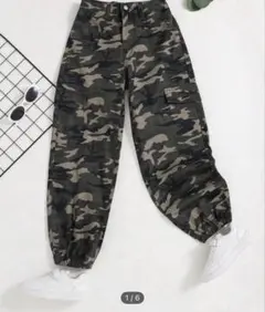 SHEIN 迷彩柄 ストリートスタイル 長ズボン 11Y