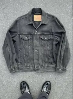 Levi's ブラックデニムジャケット ジージャン 00s ビックE