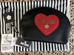 お値下げ！新品タグ付きMARY QUANT ハートデザインポーチ 黒/赤