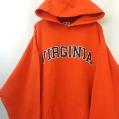 Dodger バージニア 刺繍 ビッグサイズ パーカー オレンジ XL 古着