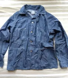 140 BLUE BLUE デニムジャケット ジップアップ ストライプ裏地 