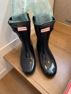 新品　未使用　女性用　HUNTER ブラック 長靴 バックル付き