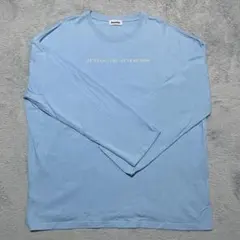 kemio store ロングTシャツ ブルー Lサイズ メンズ 綿 100%
