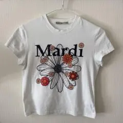 Mardi Mercredi Tシャツ ホワイト フラワーロゴのサムネイル