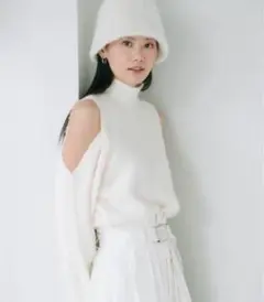 【大幅値下げ！】SNIDEL オープンショルダーニットプルオーバー