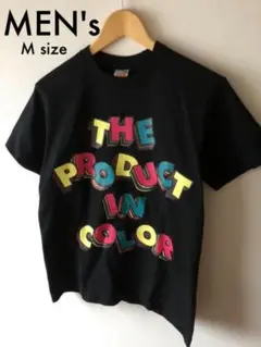M Tシャツ 黒 ヘビーT 半袖　プロダクト　バックプリント　vintageのサムネイル