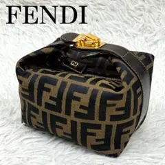 美品 FENDI コンパクト バニティバッグ ズッカ柄 2way ゴールド金具のサムネイル