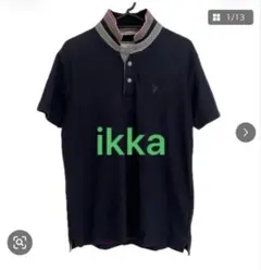 ikka メンズ 半袖ポロシャツ ネイビー 襟デザインのサムネイル