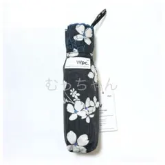 【新品】 wpc. 日傘 晴雨兼用 折りたたみ傘 フラワー 刺繍 ブラック