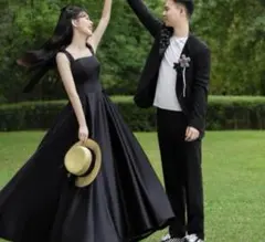 韓国風サテンドレス