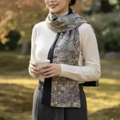 着物 リメイク ストール 黒系