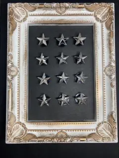 クロックスパンク系スタッズ/ジビッツ /シルバー【12個セット】