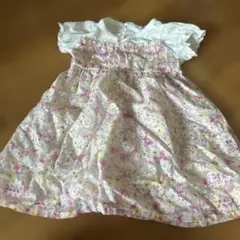 #一点もの激安フラワープリント 半袖ワンピース 1１０センチ